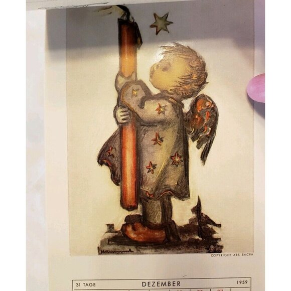 1959 2026 Hummel Calendar Postcard Print Germany Glossy Full Color 12 Month - Picture 9 of 12